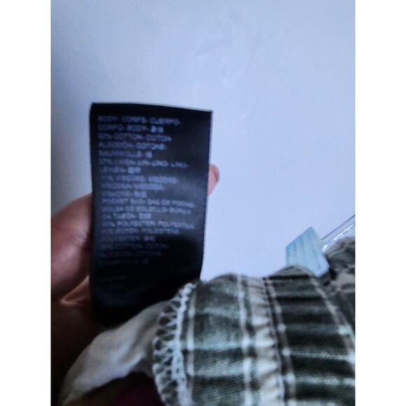 Urban Outfitters BDG Lantern Crop Linen Blend beach pants sz M elastic beach - Picture 5 of 8